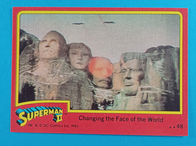 1980 Topps Superman II Movie Trading Card #48 Changing the Face of the World