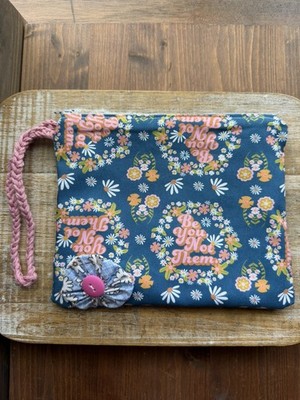 Handmade Self Love Wristlet Makeup Bag Zipper Pouch One Of A Kind Toiletry Bag
