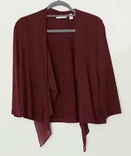 Susan Graver Cardigan Women's Size S Every Day Liquid Knit with Chiffon Preowned