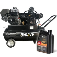 17Cfm 120 Psi 6.5 HP Gas Driven Air Compressor 20 Gallon+ 4L100% Synthetic Oil