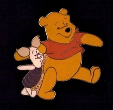 Disney Winnie the Pooh and Piglet Walking from Pals Series On Card Pin