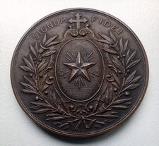 DE LA SALLE BROTHERS / SIGNUM FIDEI FRENCH 1912 AWARD CATHOLIC RELIGIOUS MEDAL