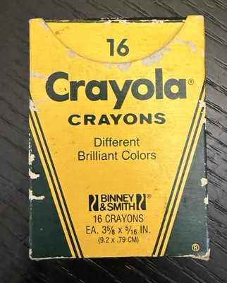 Vintage Original Crayons Crayola 16 Pack In The Original Box Binney & Smith 1985
