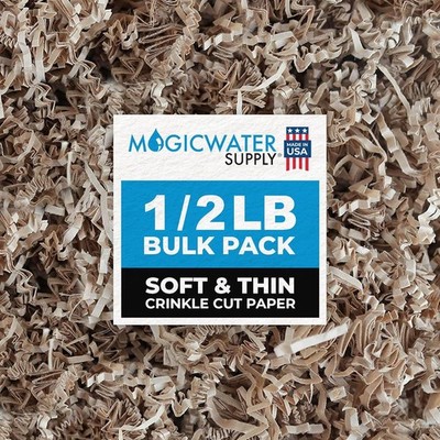 1/2 LB - Kraft - Soft & Thin Crinkle Cut Paper Shred Filler great for  Wrapping,