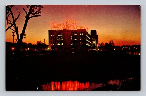 Vintage Dan River Mills Danville VA Neon Sign Textile Plant Postcard