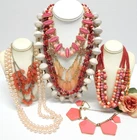 VINTAGE TO NOW FASHION/COSTUME JEWELRY NECKLACE LOT, ASSORTED TYPES & MATERIALS