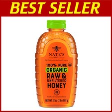 USDA Certified 100 Pure Raw Honey - Nature Nate's 32oz / 