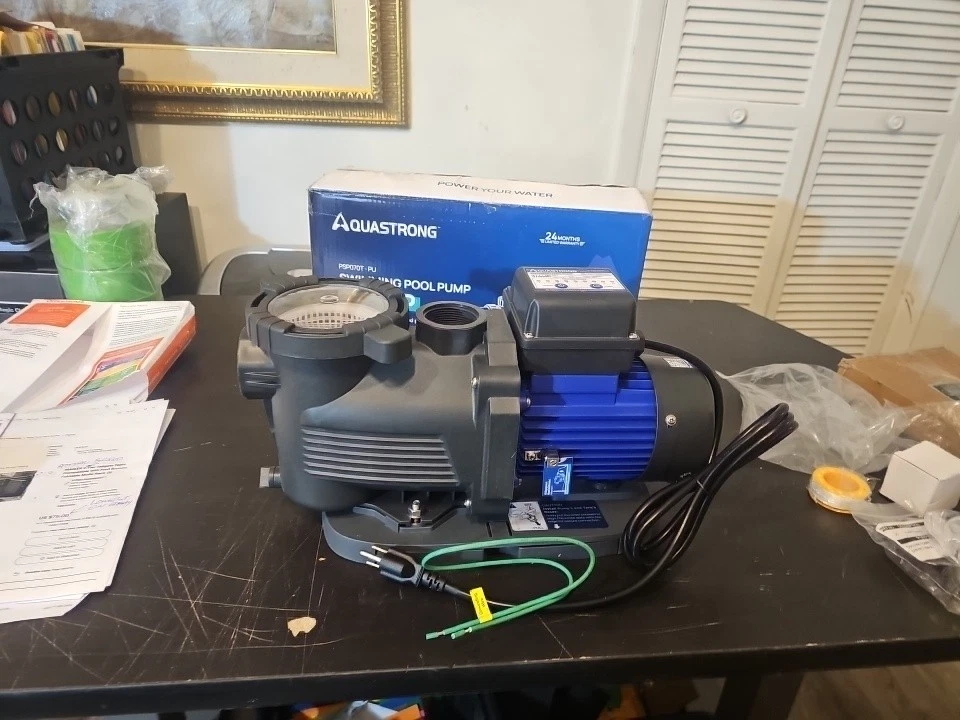 NEW OB 💧 Aquastrong Swimming Pool Pump 3/4HP PSP070-PJ 115V 3000GPH WITH TIMER  - Image 2 of 4