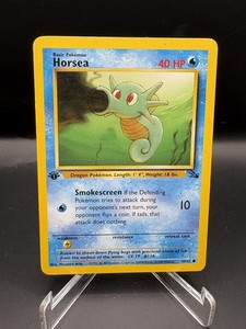 Horsea 49/62 1st Edition Fossil Common Pokemon Card
