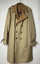 Vintage 80s Cortefiel Tan Trench Coat Size 44 Large Made In Spain
