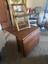 Vintage MCM Drop Leaf Table Alberto Bazzan/Aldo Jacober Trieste Folding Chairs