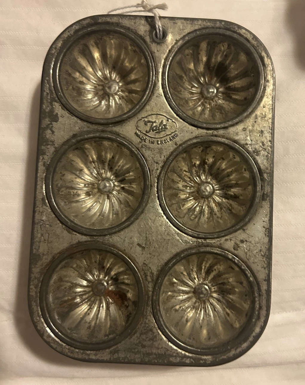 Set of 3 Vintage Childs Tin Tala Muffin Pan Baking Toy Kitchen Toy Trinket Dish