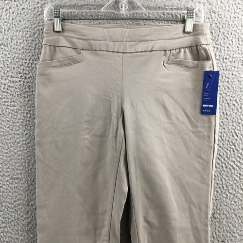 Apt.9 Brynn Ankle Pants Womens 4P (actual 30x27.5) Gray Mid Rise Pull On NEW - Picture 2 of 24