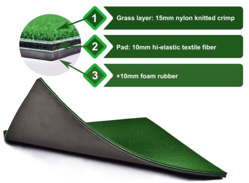 GOLFMATTE 3D PREMIUM DRIVING RANGE MATTE INDOOR OUTDOOR ÜBEN 150 CM x 150 cm UK - Bild 6 von 6