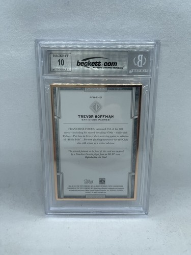 Trevor Hoffman Signed 2019 Topps Transcendent Bronze Sketch Art Beckett 10 Auto - Picture 2 of 2