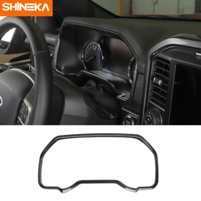 Dashboard Instrument Box Cover Trim Bezel for Ford F150 2021+ Carbon Fiber