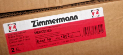 Front Disc Brake Rotor (Pair) - Zimmermann 400.1052.00