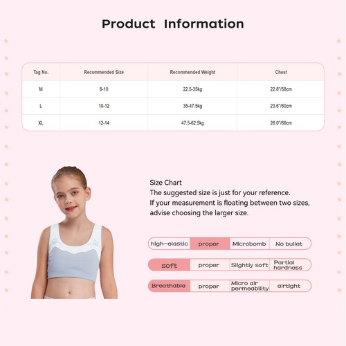 Mädchen Trägershirt Pubertät Crop Top Lauf BH Yoga Büstenhalter Training Bralette Wandern - Bild 22 von 59