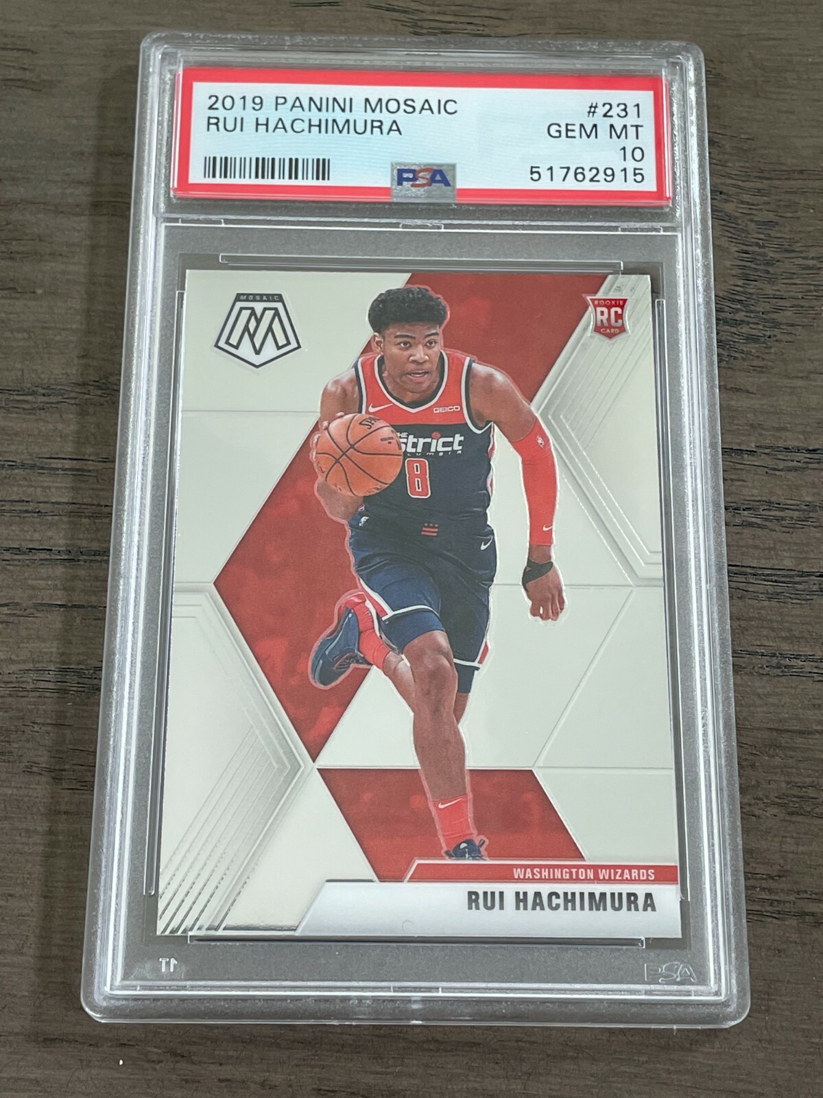 2019-20 Mosaic Rui Hachimura Rookie Card #231 PSA 10 GEM MINT Wizards