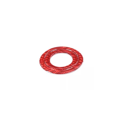 For 15-23 Chrysler 300 Red Carbon Engine Start Stop Push Button Cover Ring Trim - Foto 7 di 9