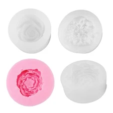 Rose Peony Mold Resin Epoxy Crafts DIY Ornament Jewelry Candle Making Tool