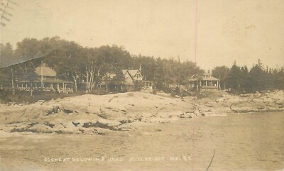 Postcard RPPC Maine Mill Bridge #82 Scene Baldwins Head #82 23-6363