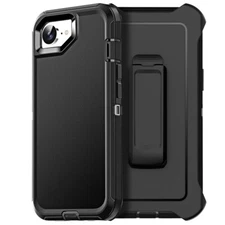 For Apple iPhone 16e Case Military Shockproof Heavy Duty Cover Belt Clip Holster