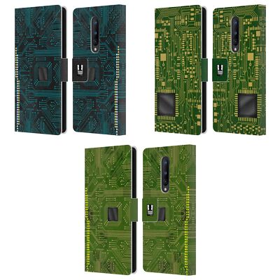 HEAD CASE DESIGNS CIRCUIT BOARDS LEATHER BOOK WALLET CASE FOR ONEPLUS PHONES