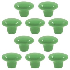 10Pcs Cabinet Ceramic Knobs, 1.5Inch/ 38mm Cute Drawer Knobs Round Green