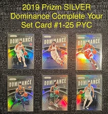 2019-20 PANINI PRIZM SILVER DOMINANCE INSERT Complete Your Set You Pick PYC 1-25