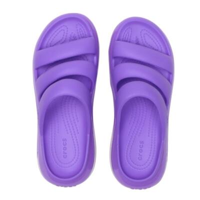 New Womens CROCS MEGA CRUSH TRIPLE STRAP 209842-5AJ GALAXY PURPLE