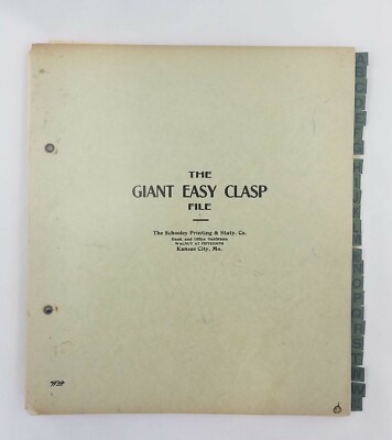 Vintage Office Giant Easy Clasp File Guide System Alphabetical Tab Dividers Weis