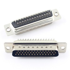 5Pcs HD D-SUB 44 Pin Male Solder Type Straight Adapter Connector 3 Rows DB44