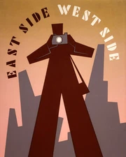 POSTER EAST SIDE WEST SIDE CITY URBAN PHOTOGRAPHY USA VINTAGE REPRO FREE S/H