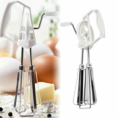 Handkurbel Eierschläger Mit Messbecher Set – 4 Tassen Borosilikatglas, Dreh-Doppelkopf, Praktisch Für Küche & Backen