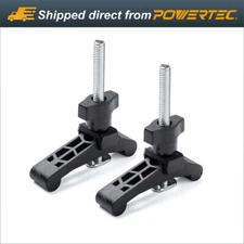 POWERTEC 71661 Mini T Track Hold Down Clamps, Reinforced Plastic, 2 PK
