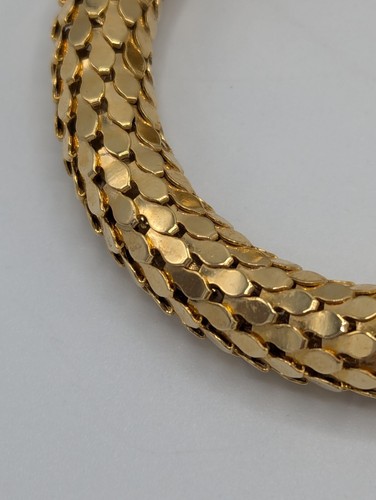 Vintage Whiting & Davis Schlüsselanhänger vergoldet Netz Kranz Schleife klar Strass - Bild 6 von 18