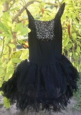 Revolution Dancewear BlackSequin Tutu Dance Costume Size Large