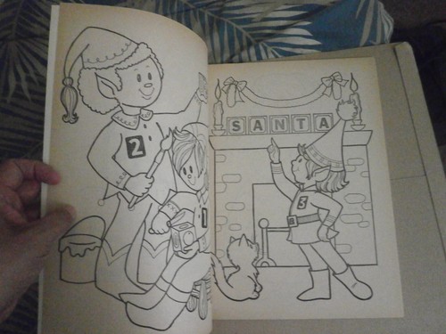 NEW Whitman 1979 Jolly Santa Large Coloring Book Florence Sarah Winship READ - Picture 9 of 12