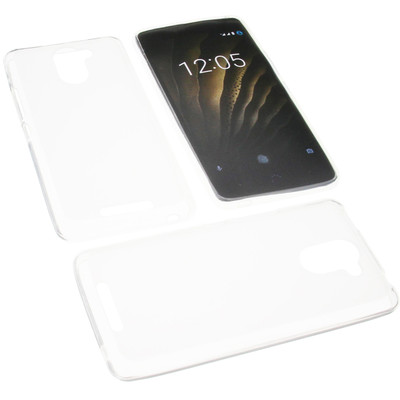 Tasche für Bq Aquaris U Plus Handytasche Schutz Hülle TPU Gummi Case Transparent