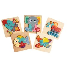 NEW FREE SHIP 5 Wooden puzzle toys educational