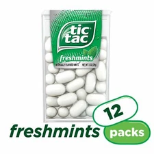 Tic Tac Fresh Breath Mints Freshmint 1 oz Singles 12 Count