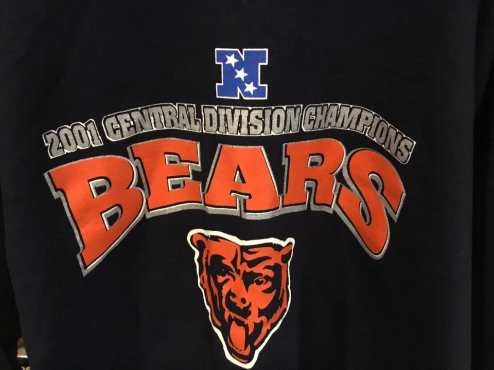 Chicago Bears 2001 Central Division Champions GILDAN Sweatshirt SZ XL - Cool - Изображение 4 из 4