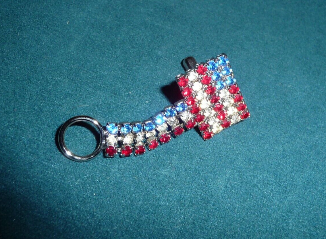 Patriotic Cufflinks Flag Rectangular Red White Bl… - image 5