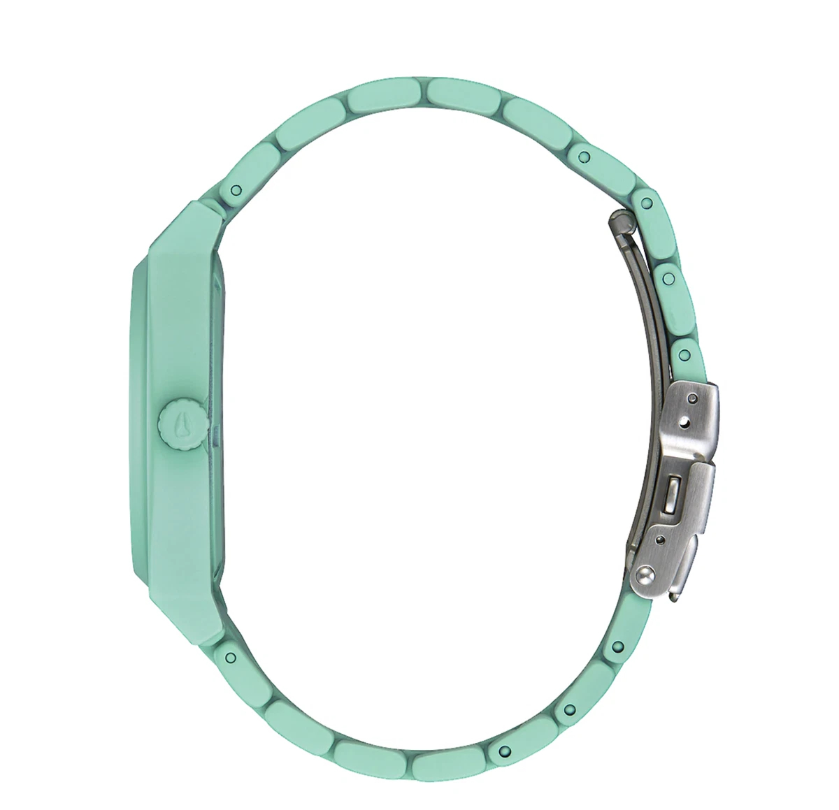 Nixon time online teller silver green