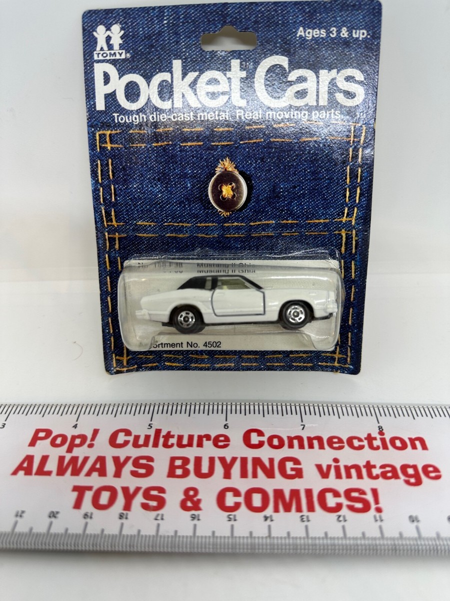 Vintage TOMY Pocket Cars #188-F38 Mustang 11 Ghia White New Sealed