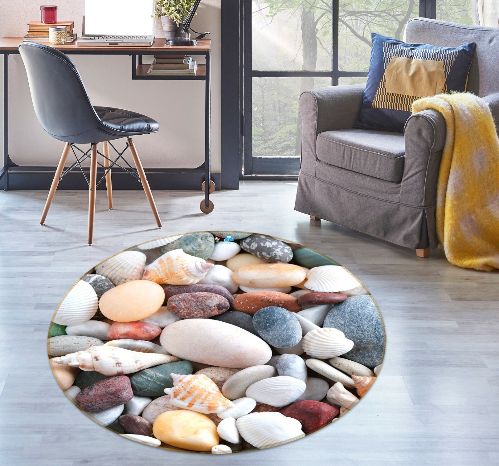 3D Conch Pebbles ZHUA2252 Game Non Slip Rug Mat Photo Carpet Zoe | eBay ...