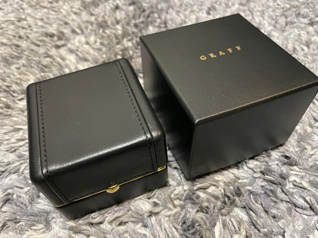 GRAFF Jewelry Accessory Ring Case Leather Empty Box With Outer Box