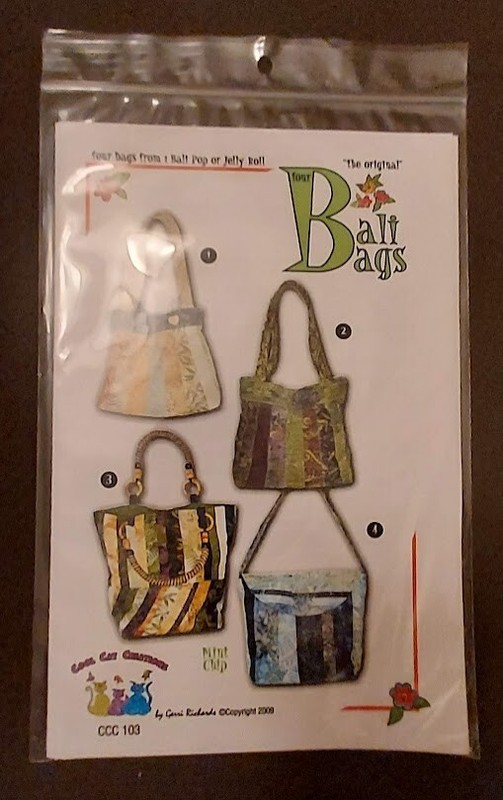 Bali Bags Pattern by Cool Cat Creations 4 Sizes New Never Used 2009 Jelly Roll