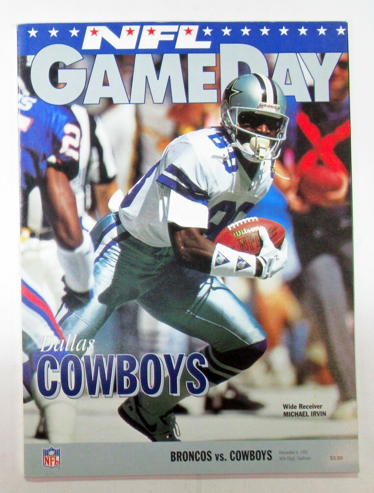 1992 Dallas Cowboys vs Denver Broncos Gameday Program John Elway